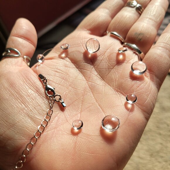 NWT WATER DROP NECKLACE/BRACELET AND EARRING BUNDLE - Picture 7 of 11